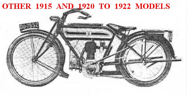  Other 1915 and 1920 to 1922 Models